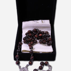 BROWN ROSARY - CERAMIC BEADS