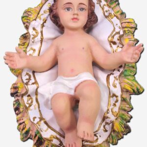 Baby Jesus Big with Crib - Antique