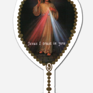 DIVINE MERCY DOUBLE SIDED ROSARY STICKER